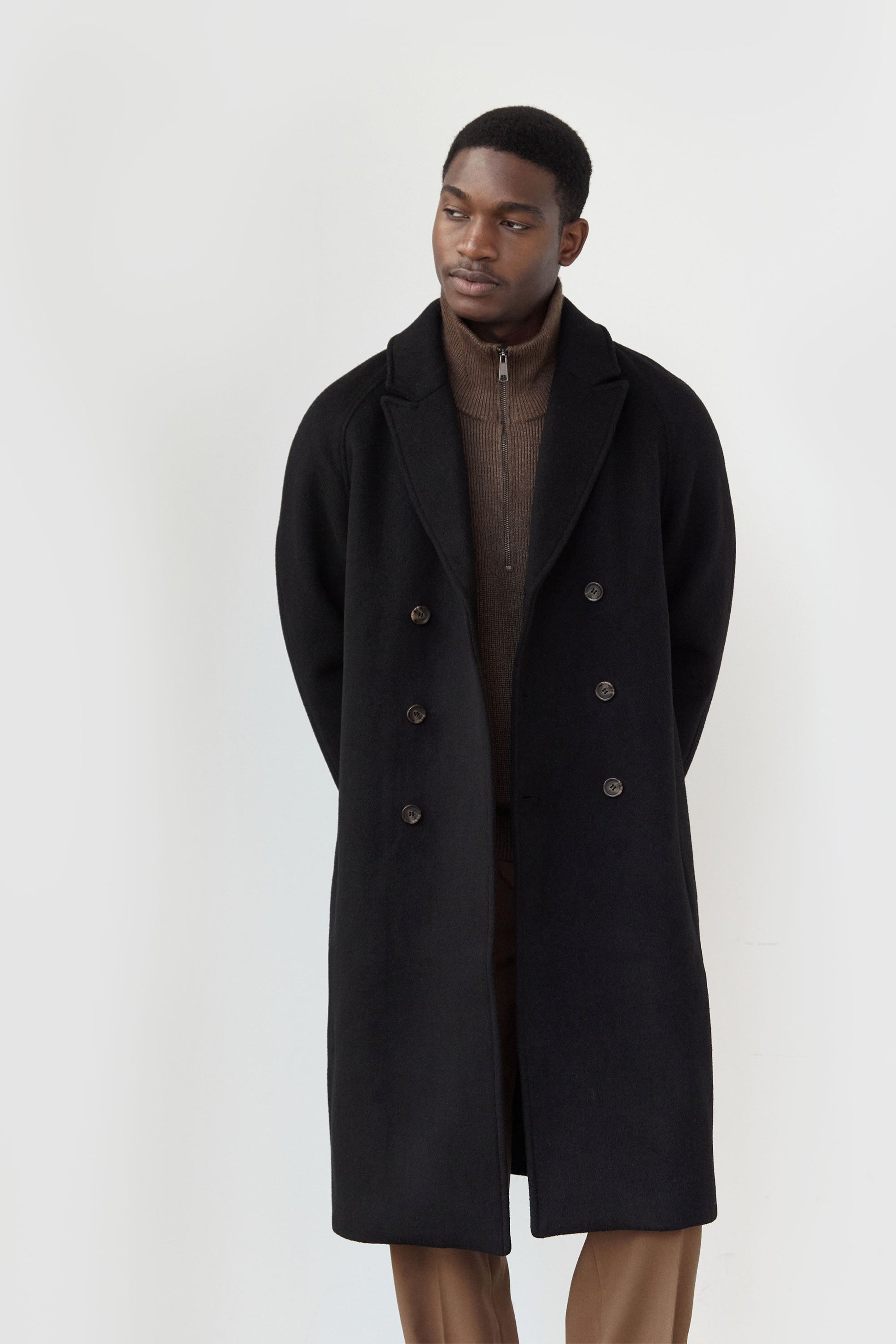 MANTEAU EN MÉLANGE DE LAINE