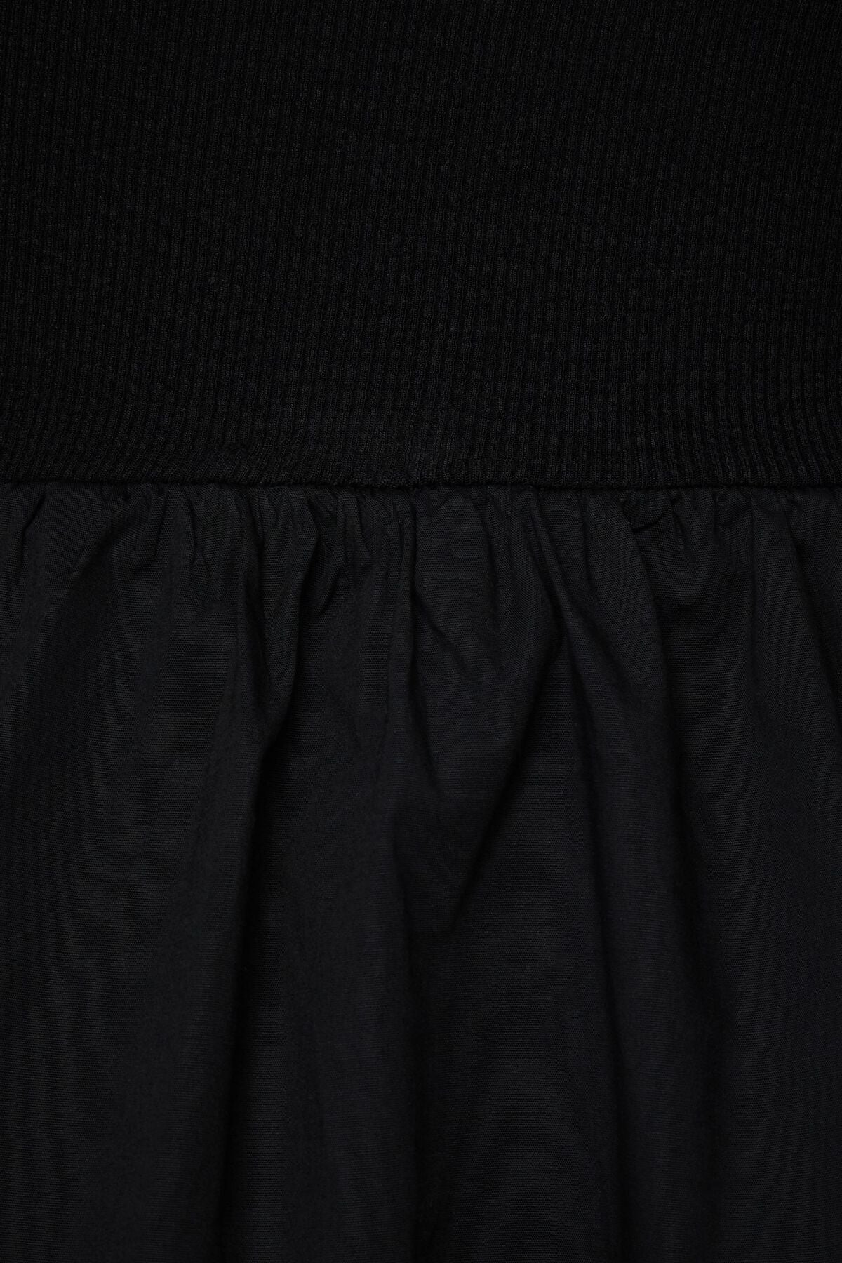 Mixed Media Flare Mini Dress