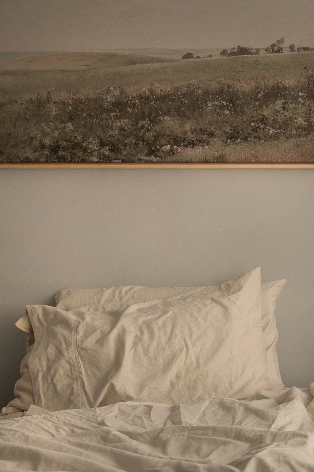 Muted Green Meadow, Stretched Canvas Artwork