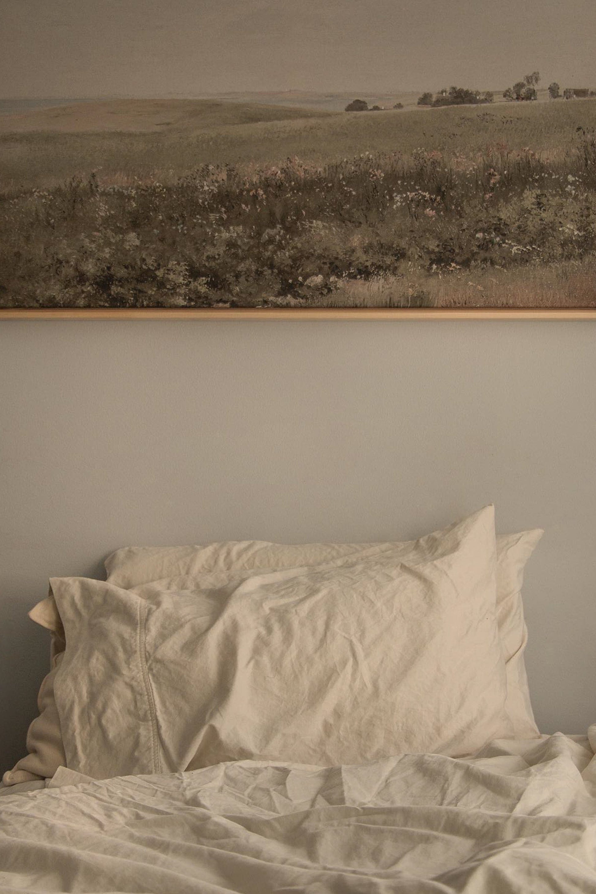 Muted Green Meadow, Stretched Canvas Artwork