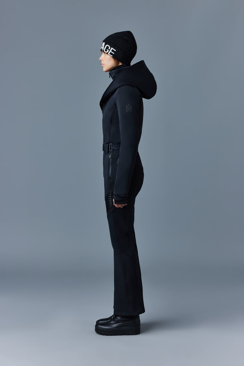 Combinaison de ski ELLE Agile-360 avec capuche amovible et bordure en peau lainée