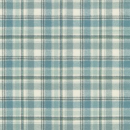 Flanelle biologique Mammoth - Bleu poussiéreux, 1/4 yard