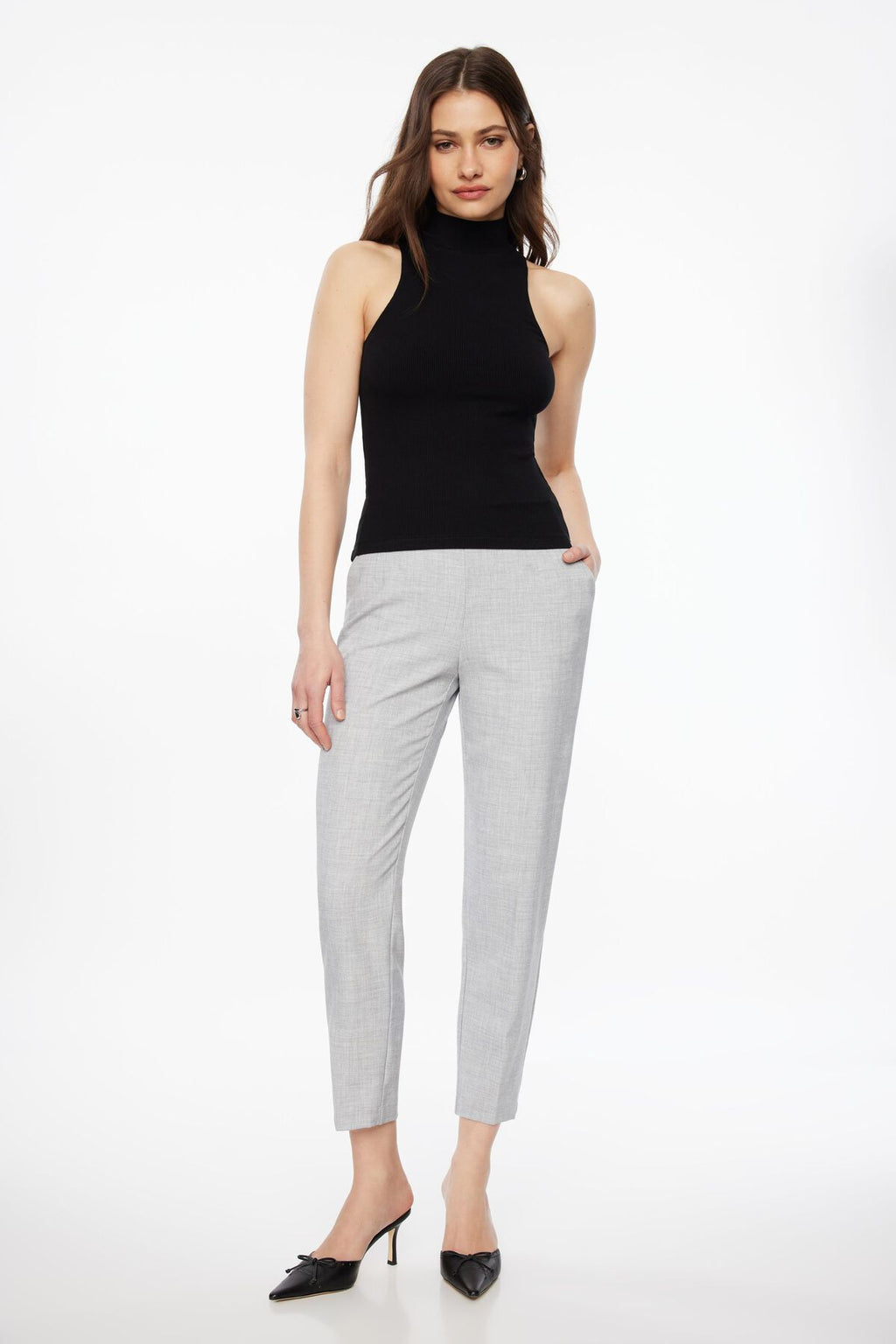 Pantalon slim à fermeture éclair latérale Kendall