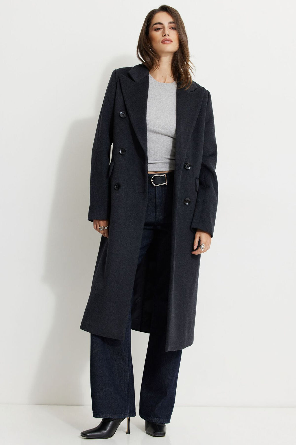 Ribbed Crewneck Waist T Shirt