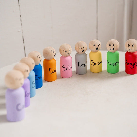 Feeling Friends emotion peg dolls