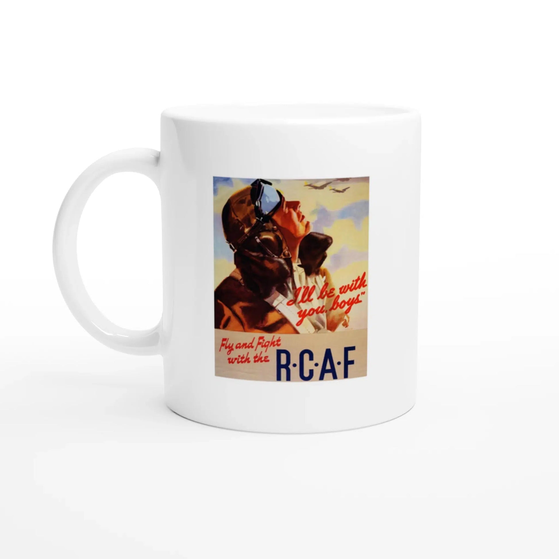 Tasse avec affiche de recrutement de l'ARC