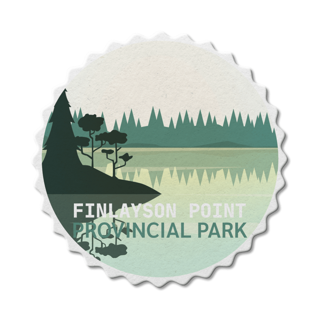 Autocollant en vinyle imperméable pour le parc provincial Finlayson Point en Ontario 