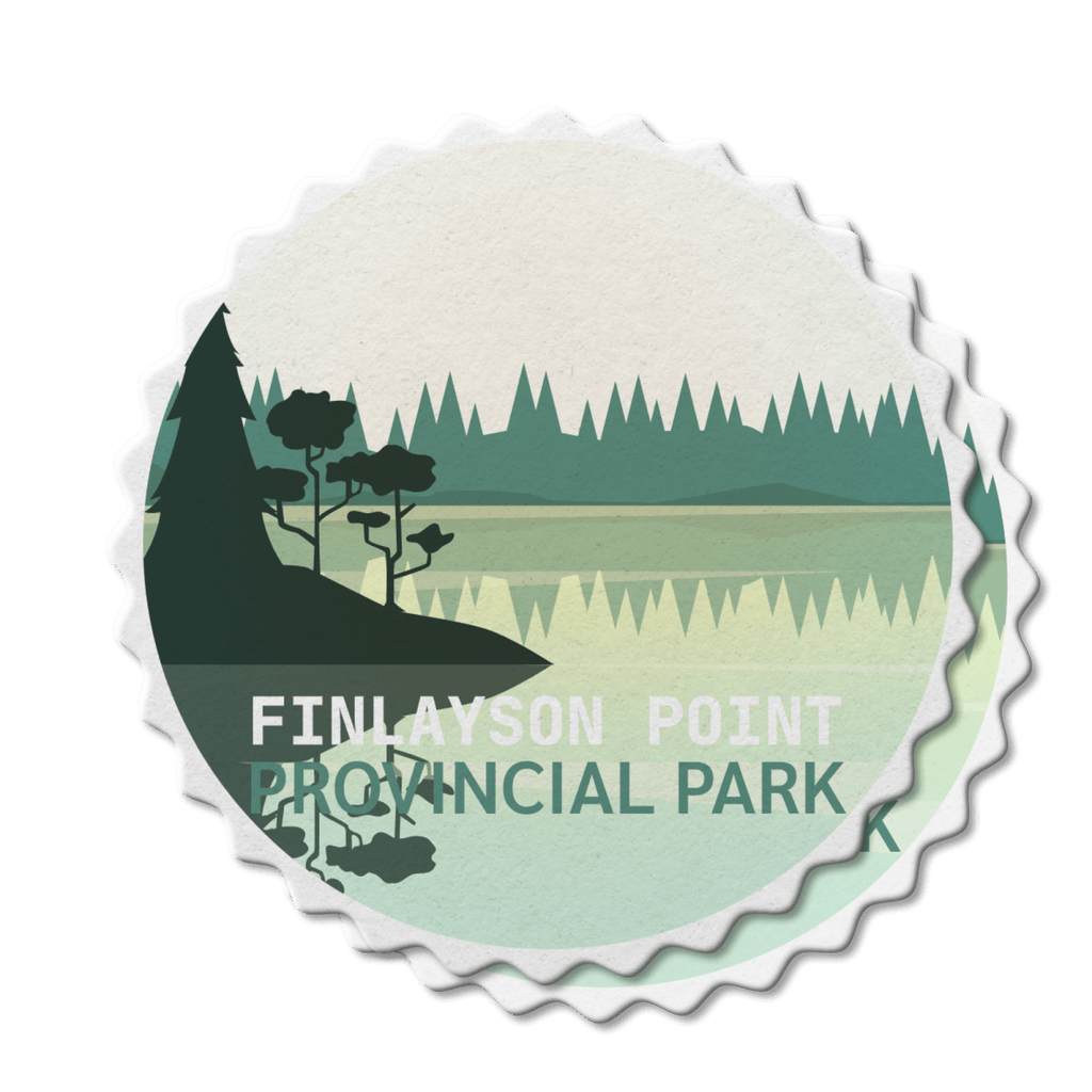 Autocollant en vinyle imperméable pour le parc provincial Finlayson Point en Ontario 