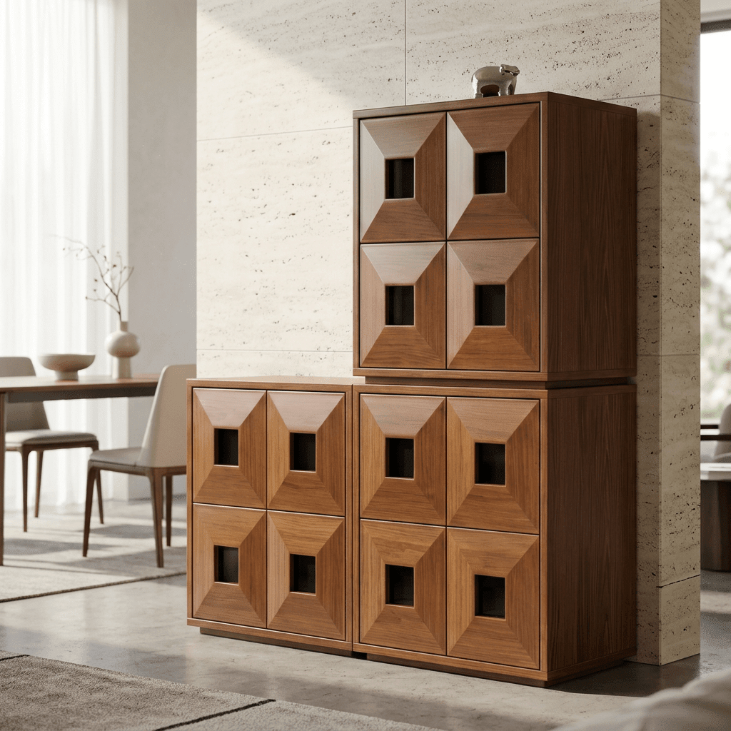 The Finn Stackable Walnut Storage