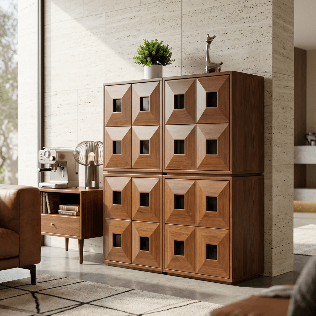 The Finn Stackable Walnut Storage