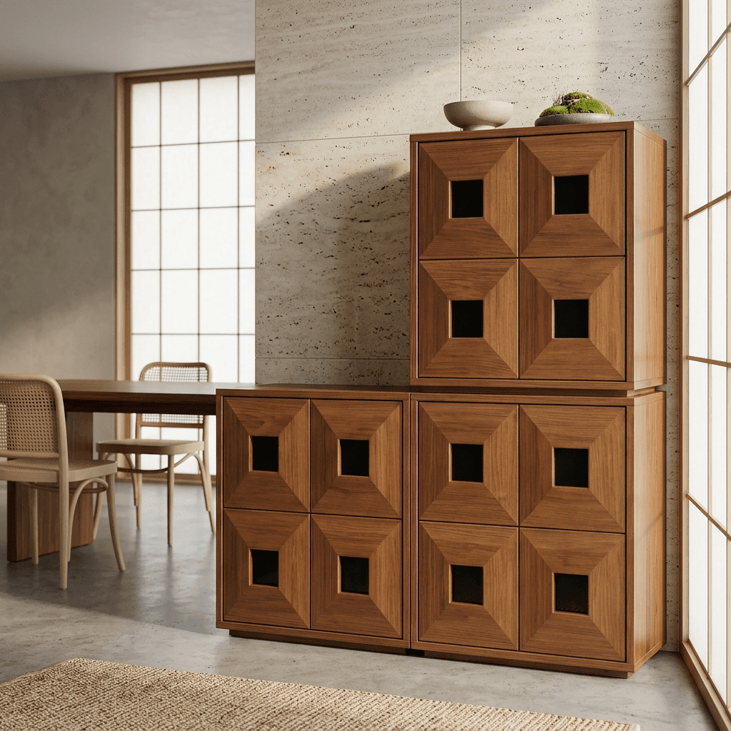 The Finn Stackable Walnut Storage
