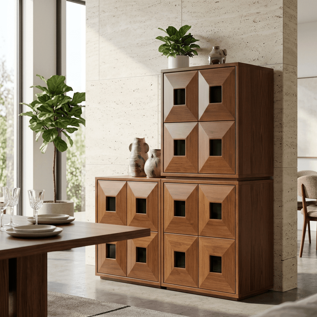The Finn Stackable Walnut Storage