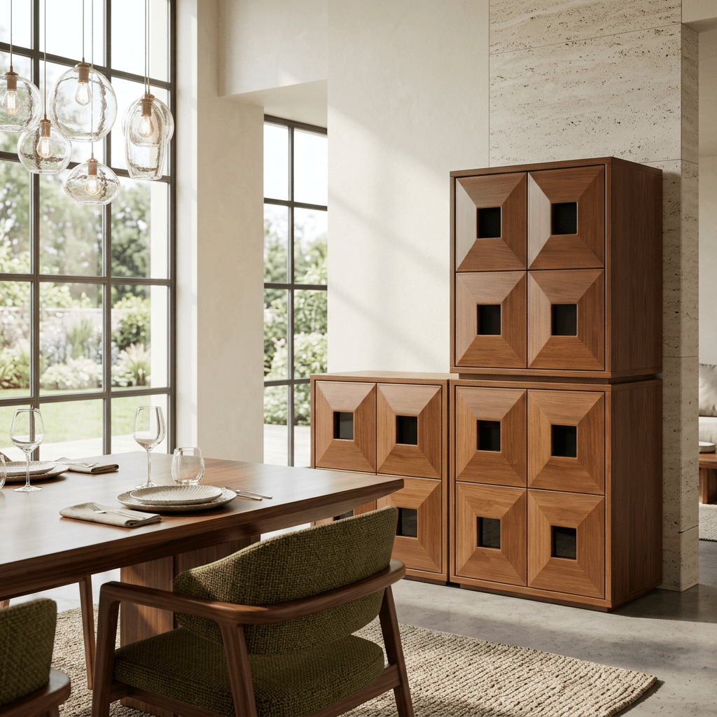 The Finn Stackable Walnut Storage