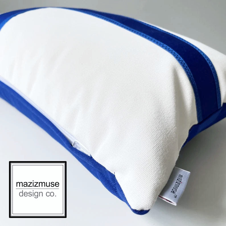 Housse de coussin drapeau finlandais, coussin d'extérieur finlandais Sunbrella® 