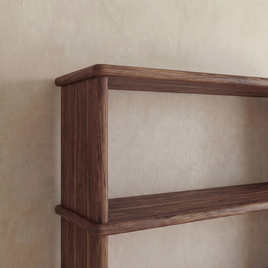 5 shelf bookcase in walnut