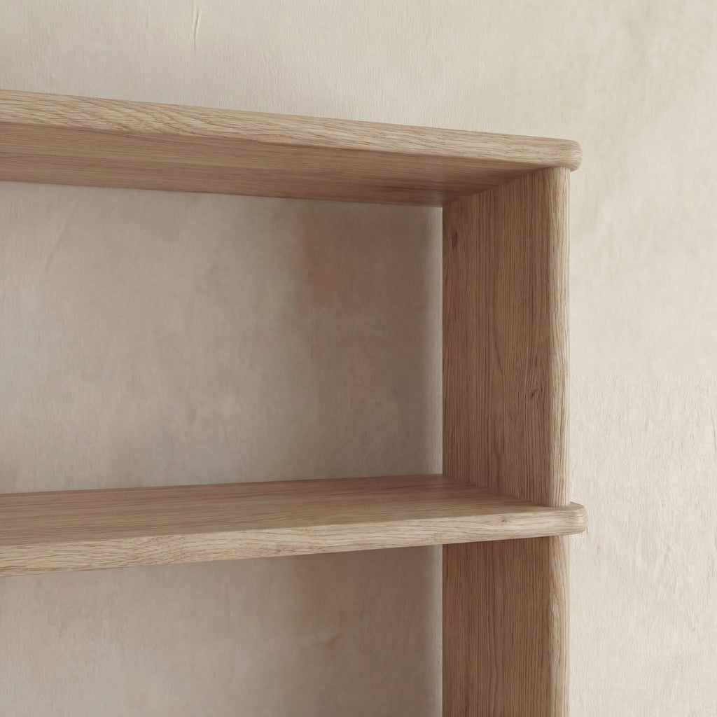 Bibliothèque à 5 étagères en chêne blanc