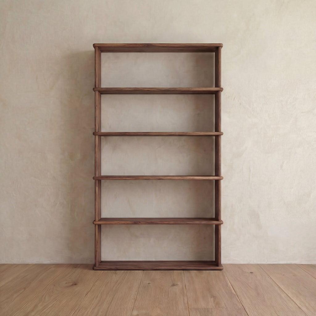 5 shelf bookcase in walnut
