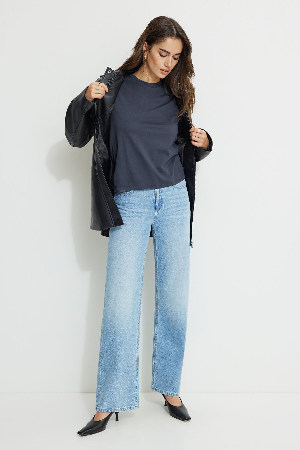 T-shirt ras du cou en coton facile à porter