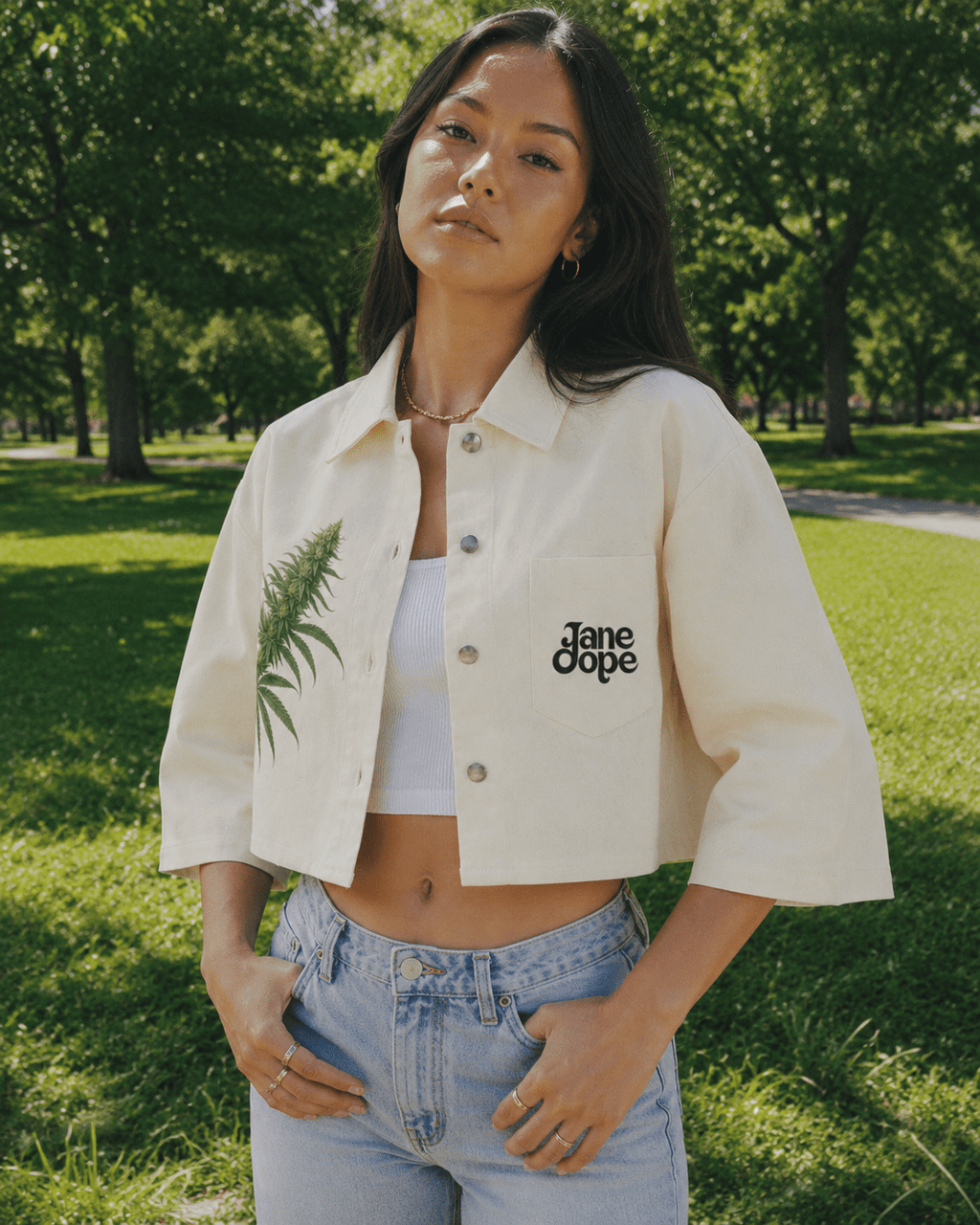 Flora Women's Cropped Jacket | Cotton