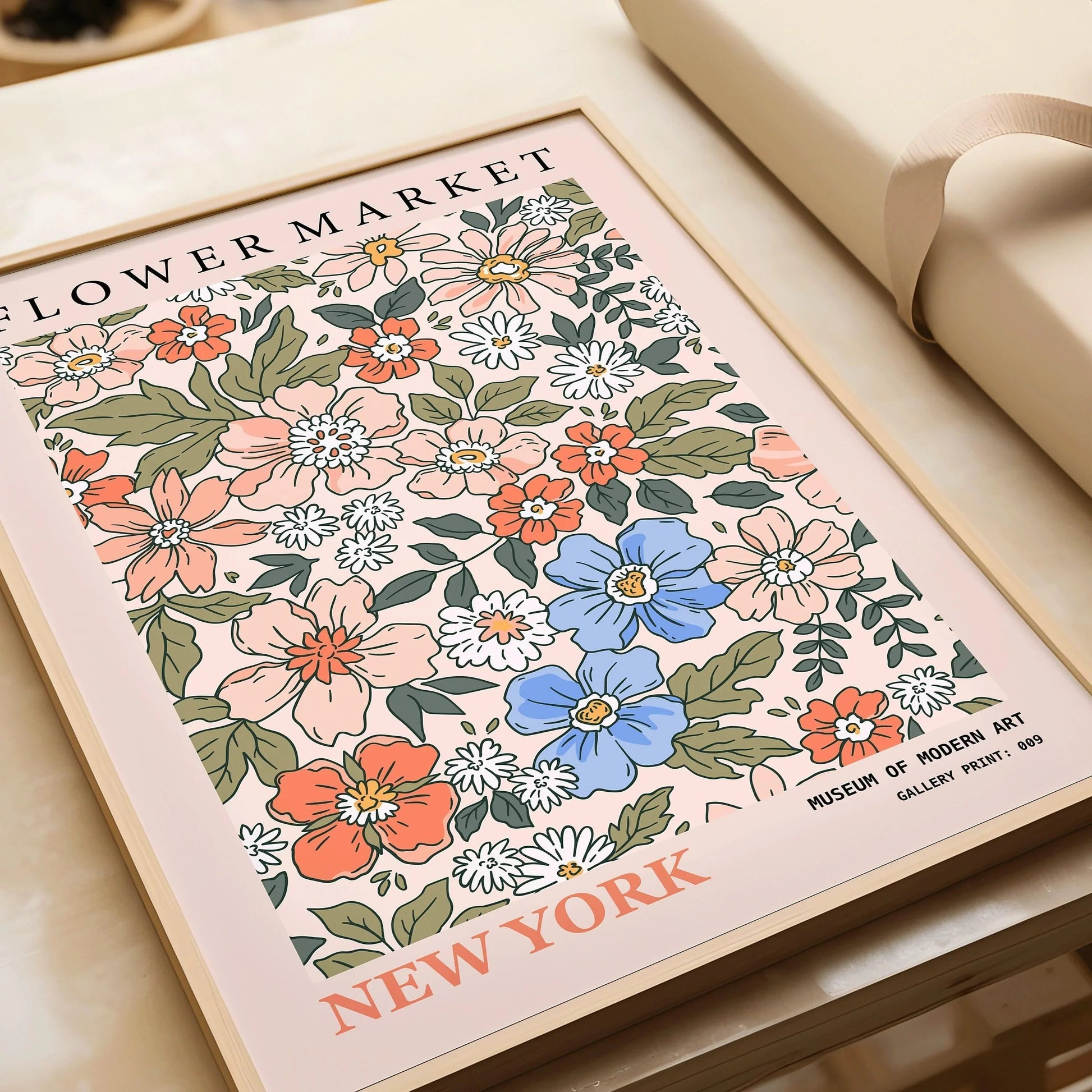 Estampe d'art du marché aux fleurs : Exposition botanique de New York, papier giclée