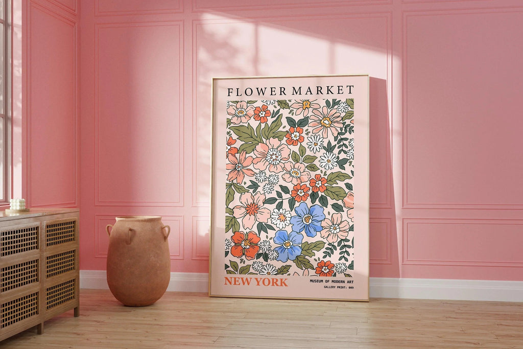Estampe d'art du marché aux fleurs : Exposition botanique de New York, papier giclée