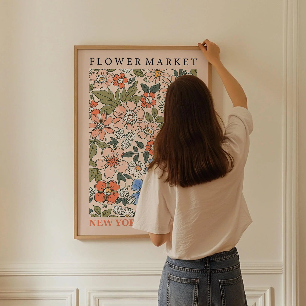 Estampe d'art du marché aux fleurs : Exposition botanique de New York, papier giclée