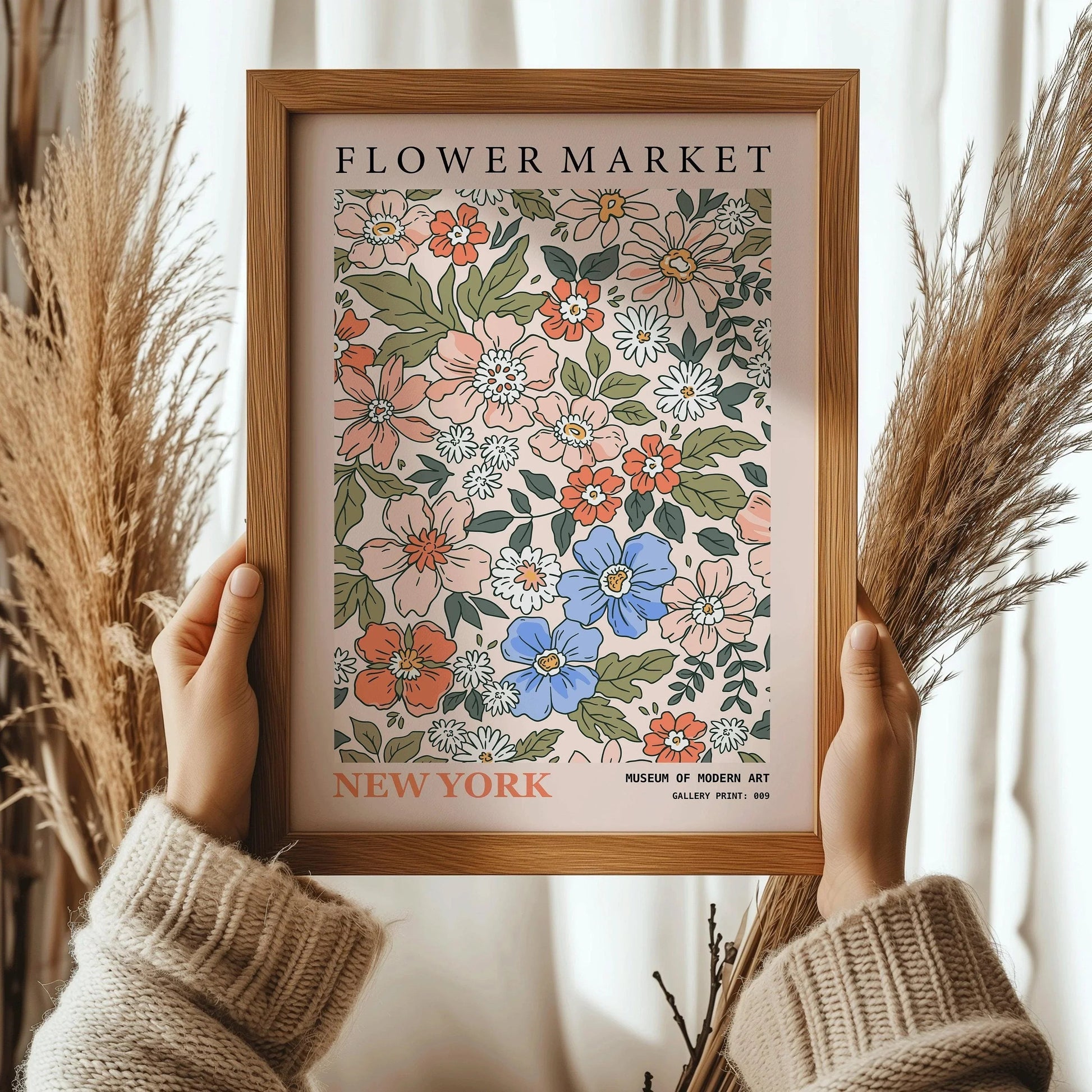 Estampe d'art du marché aux fleurs : Exposition botanique de New York, papier giclée