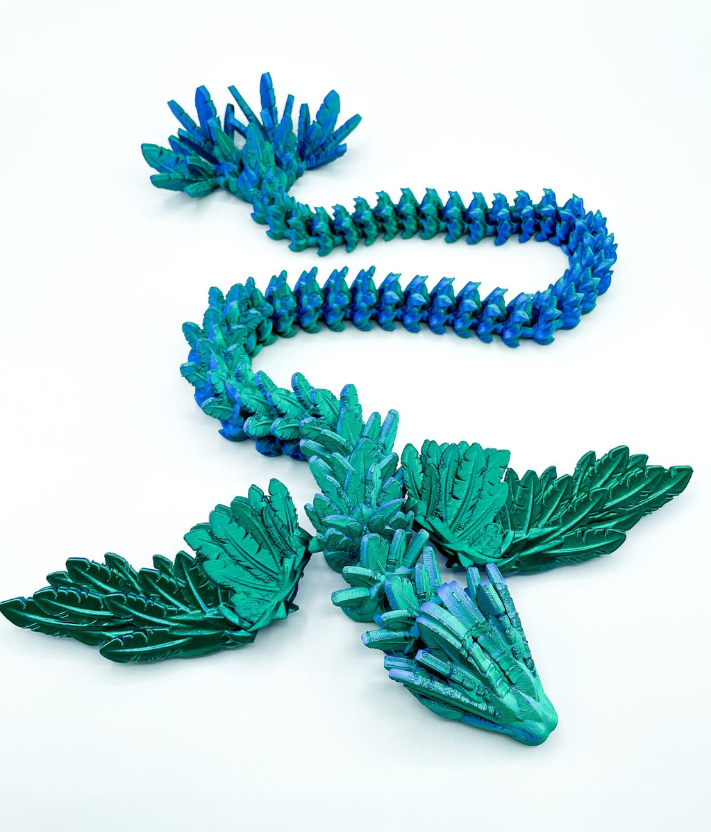 Sculpture imprimée en 3D d'un dragon volant