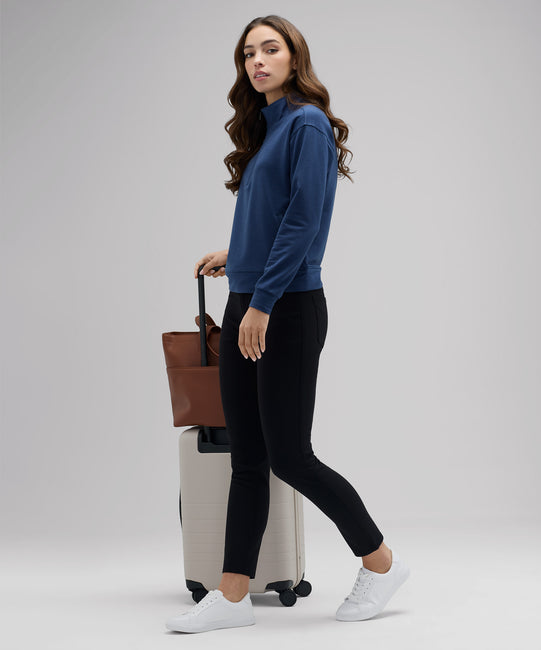 Pull Transit à fermeture éclair quart de tour en mérinos pour femme