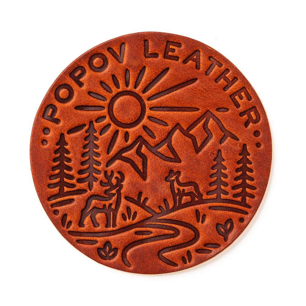 Leather Coasters 4 Pack - 4 Seasons