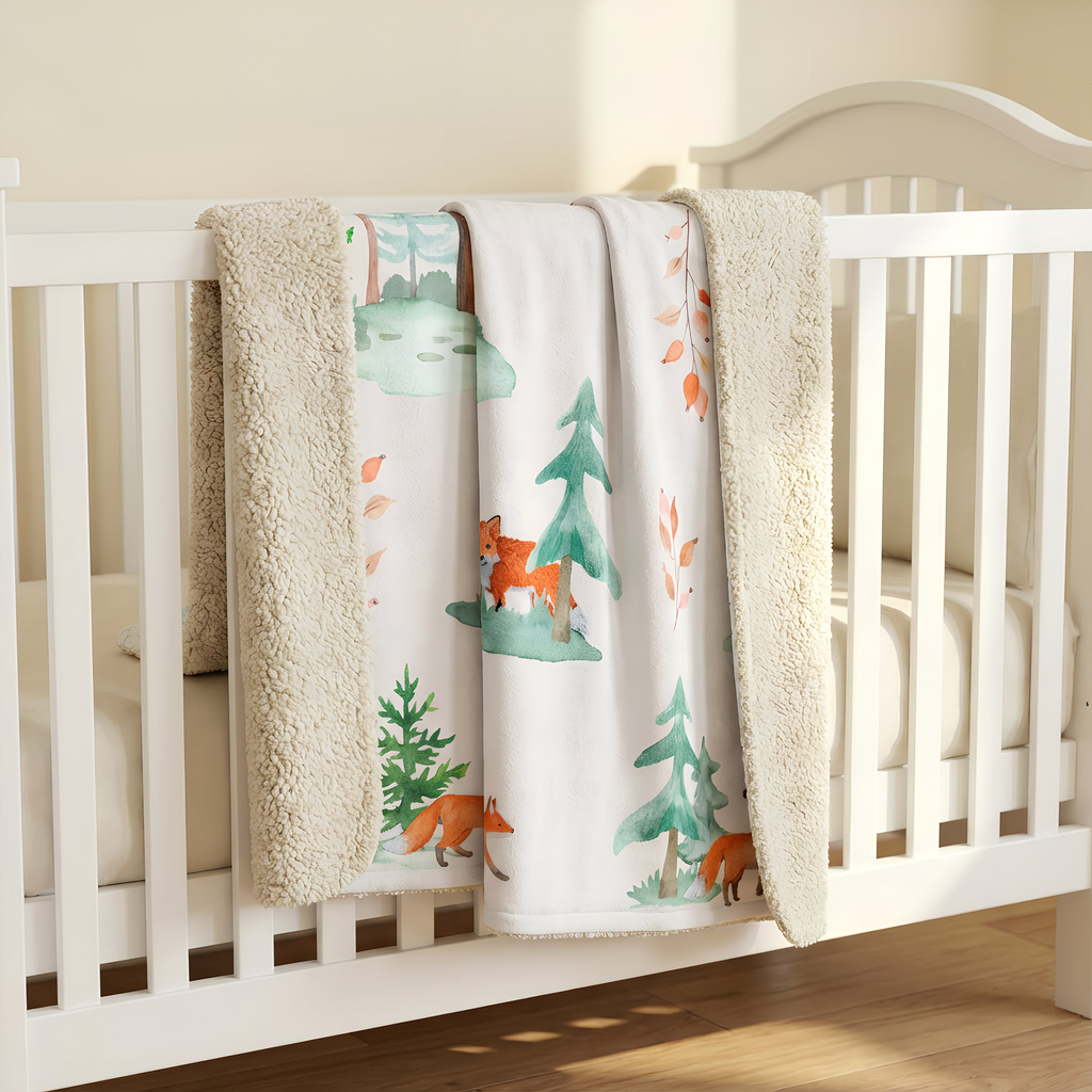 Woodland Fox Sherpa Blanket