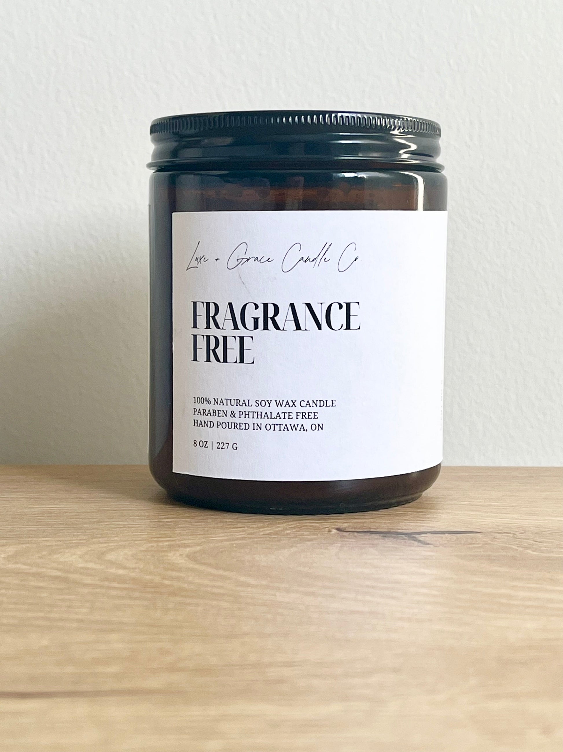 Bougie en cire de soja sans parfum