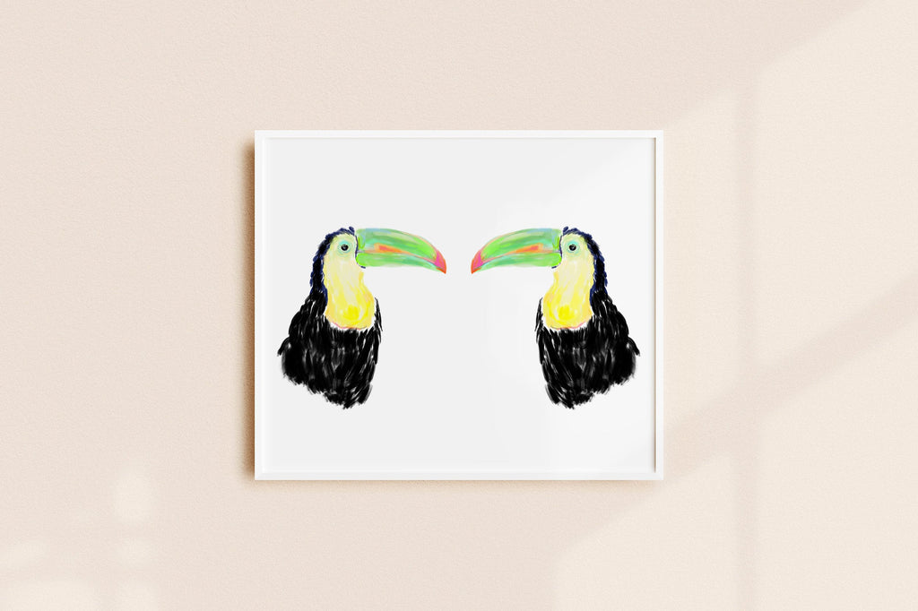 Estampe d'art représentant un toucan