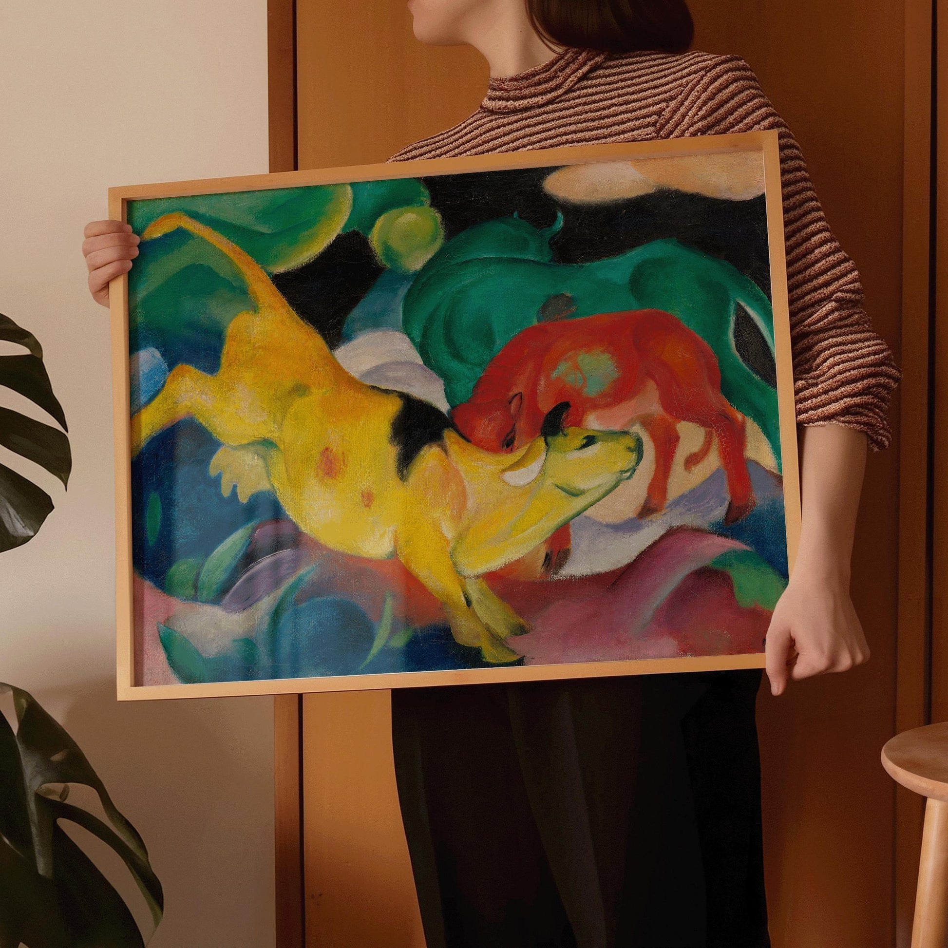 Estampe Vache Jaune de Franz Marc : Art expressionniste