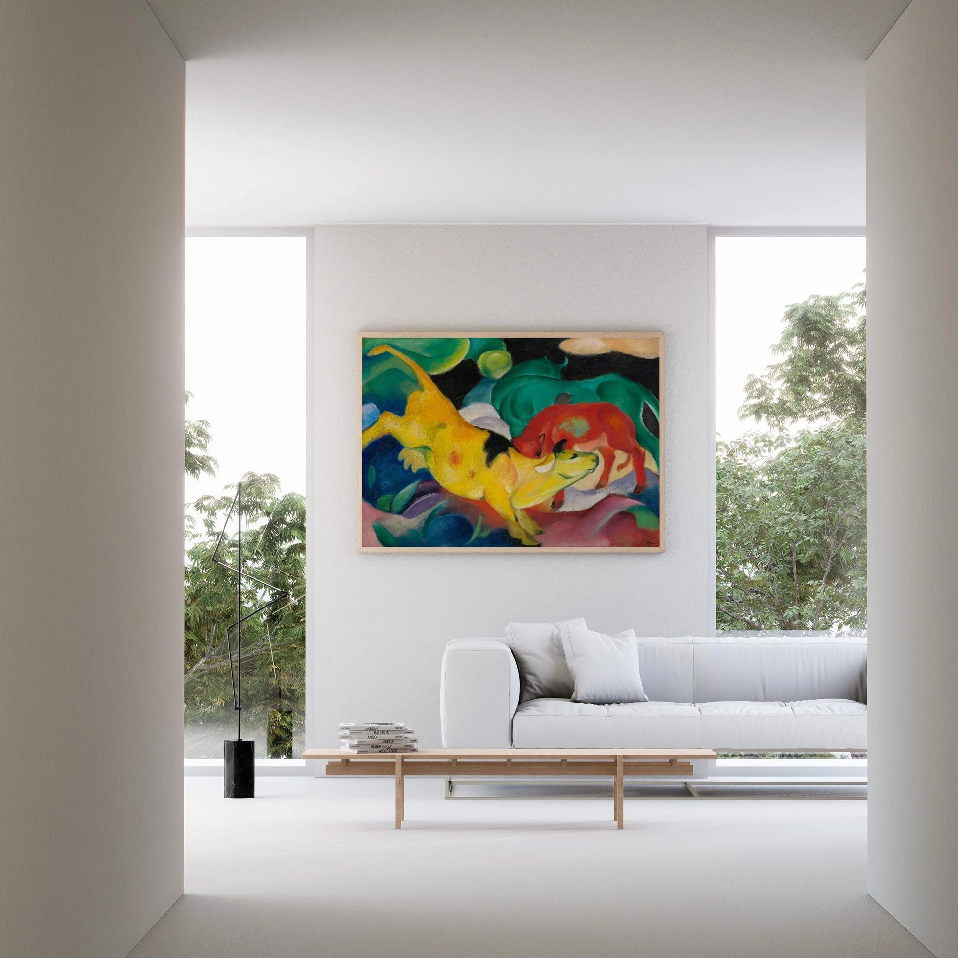 Estampe Vache Jaune de Franz Marc : Art expressionniste