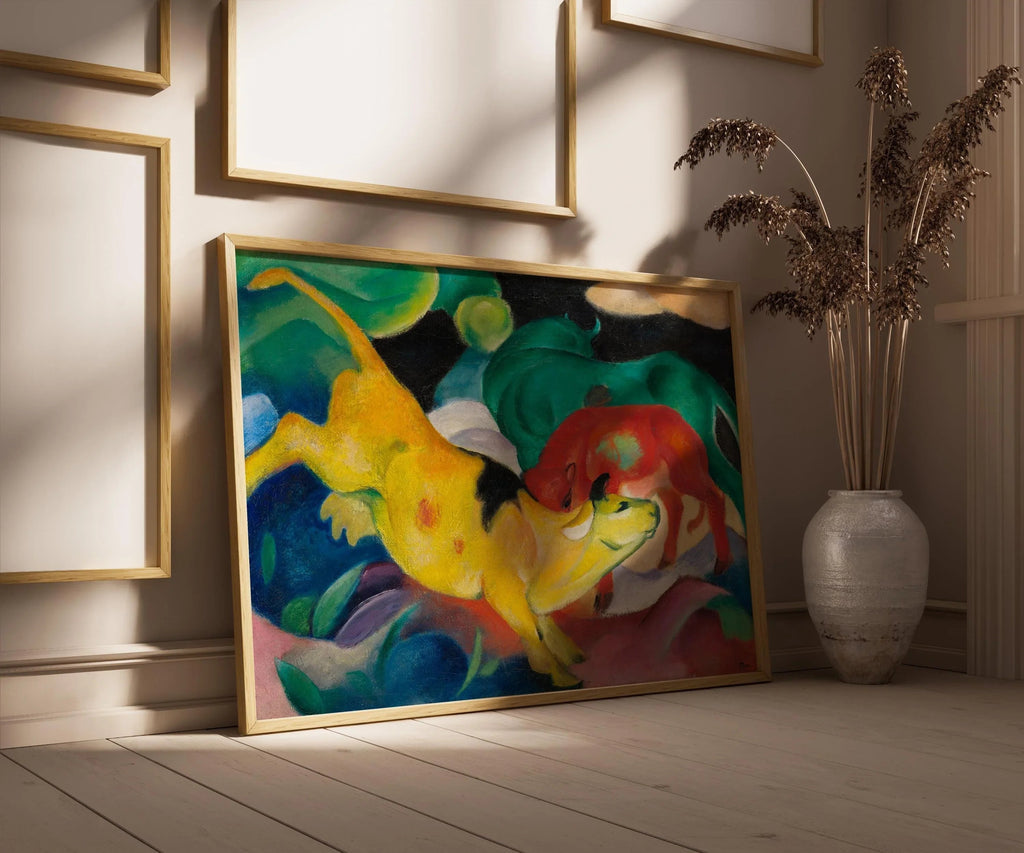 Estampe Vache Jaune de Franz Marc : Art expressionniste