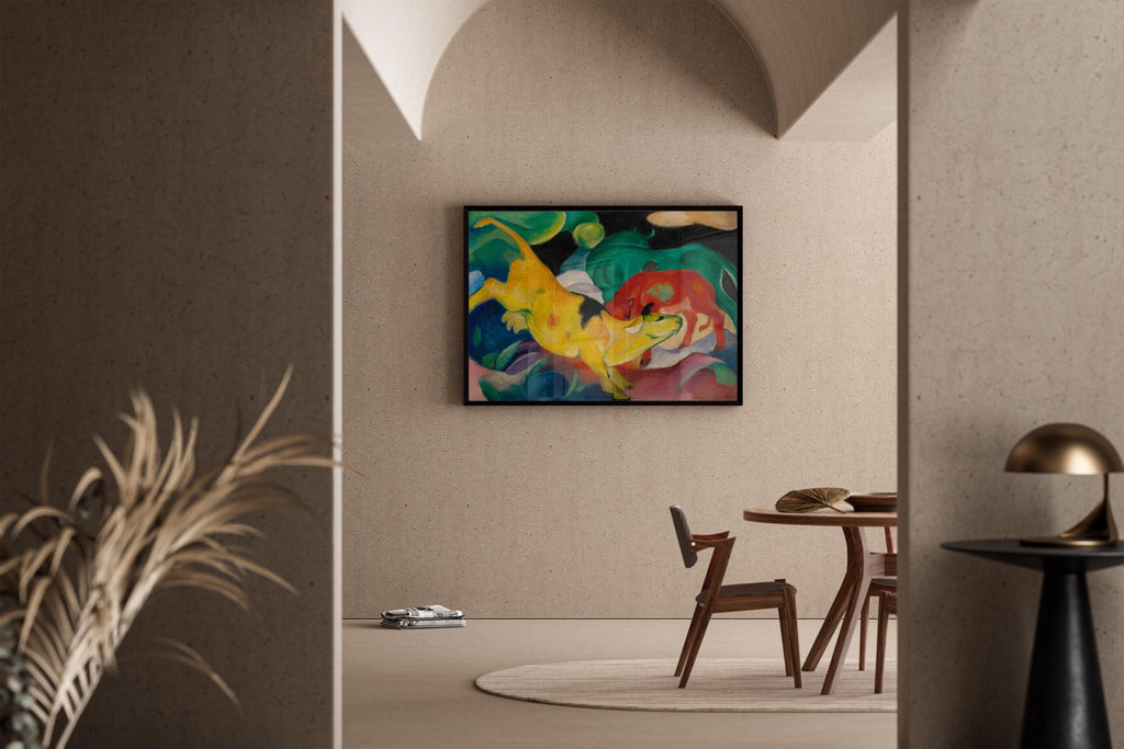 Estampe Vache Jaune de Franz Marc : Art expressionniste