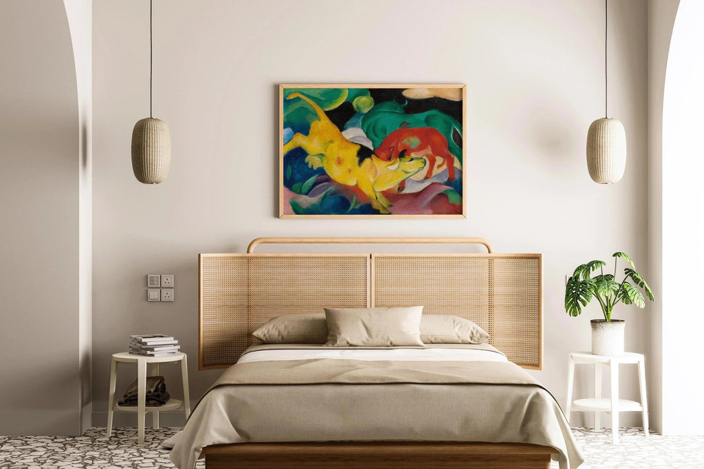 Estampe Vache Jaune de Franz Marc : Art expressionniste