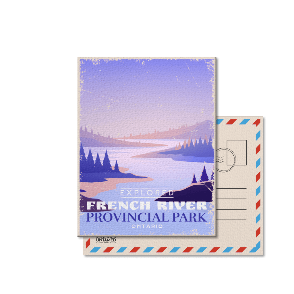Carte postale du parc provincial de la rivière des Français en Ontario