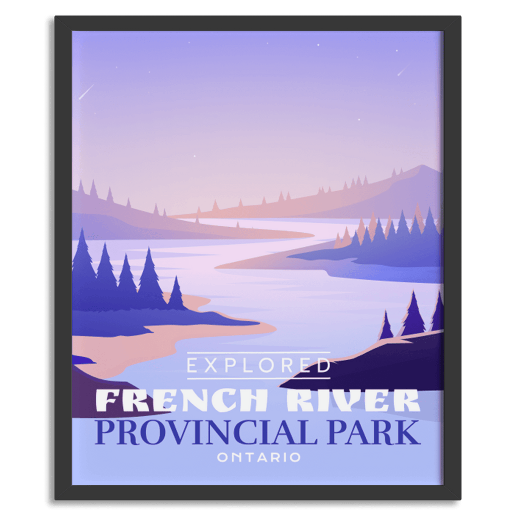 Affiche « Explorée » du parc provincial de la rivière des Français