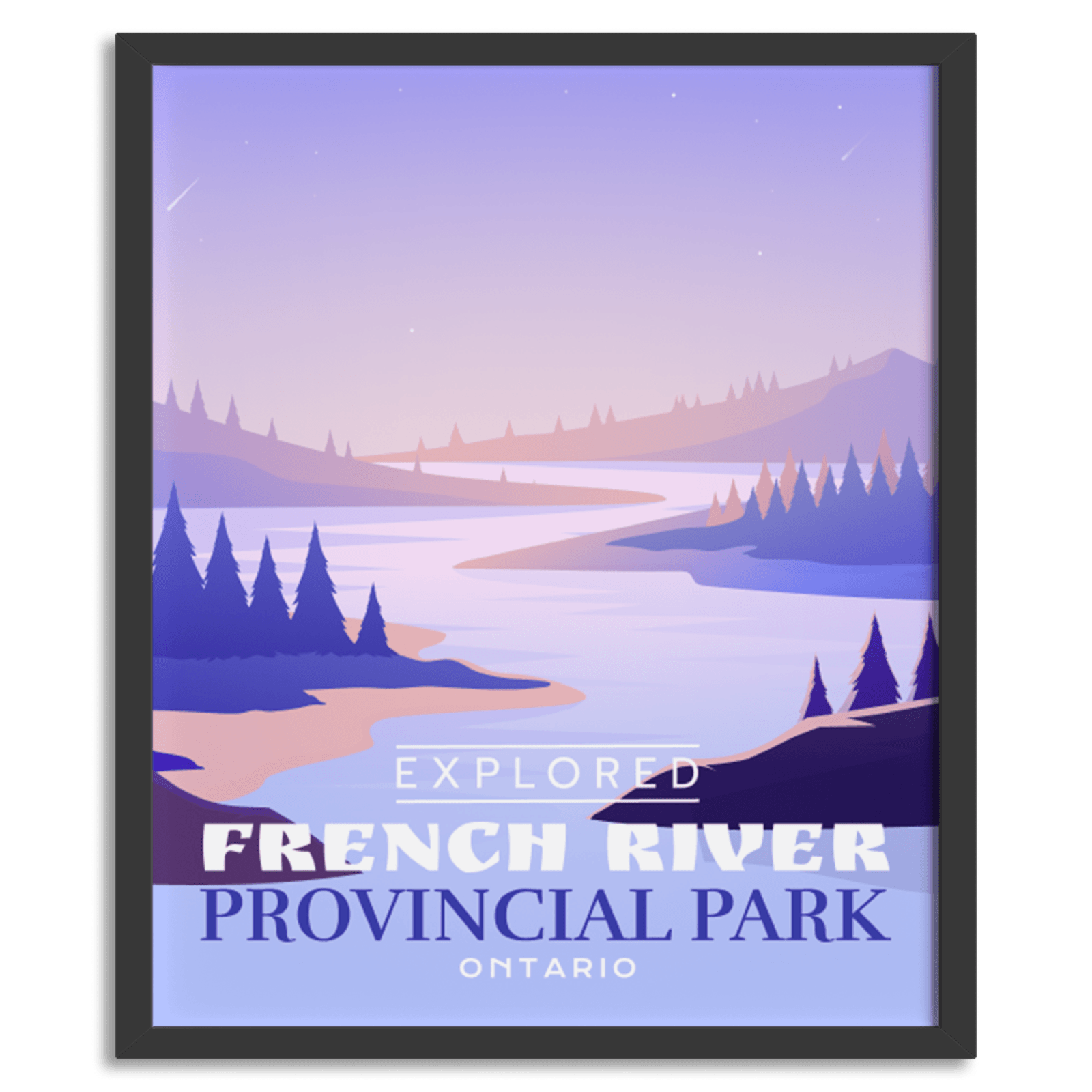 Affiche « Explorée » du parc provincial de la rivière des Français