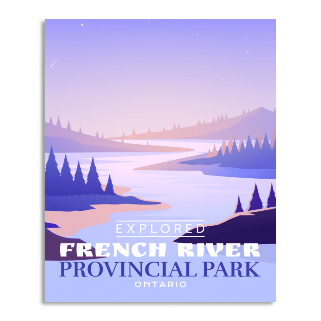 Affiche « Explorée » du parc provincial de la rivière des Français