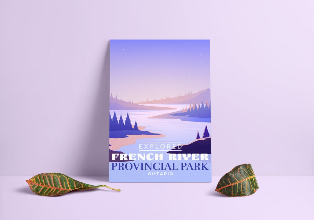 Affiche « Explorée » du parc provincial de la rivière des Français