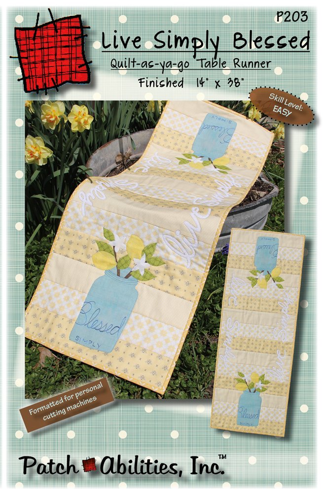 Patch Abilities - P203 Live Simply Blessed Table Runner