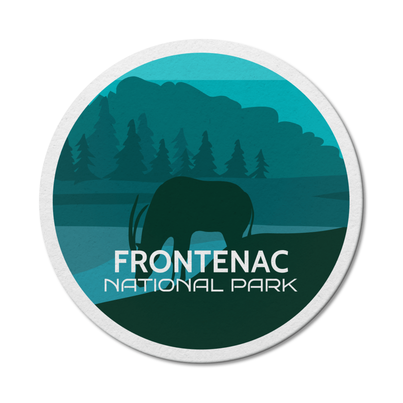 Autocollant en vinyle imperméable pour le parc national Frontenac, Québec 