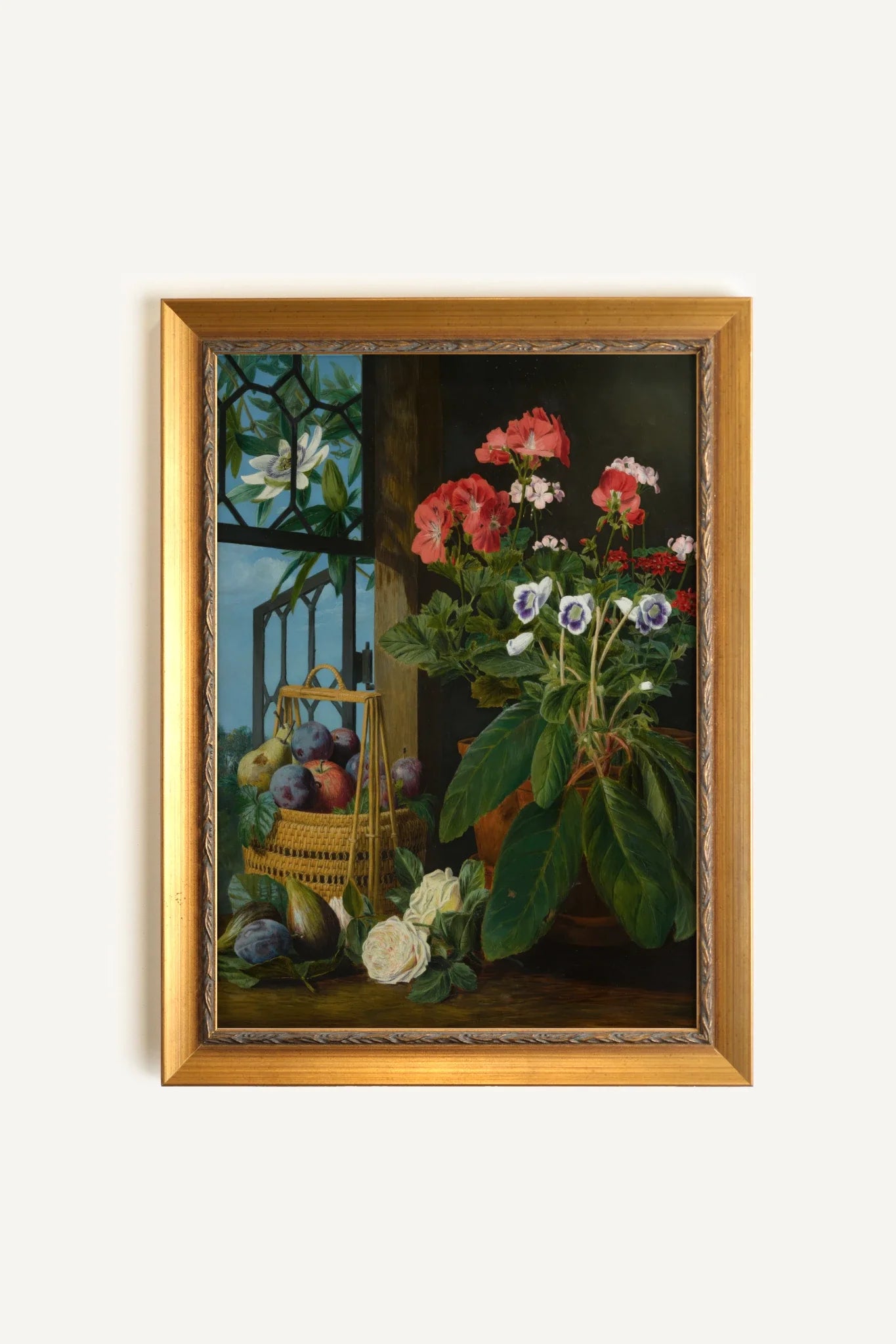 Summer Fruits, Vintage Frame Gold