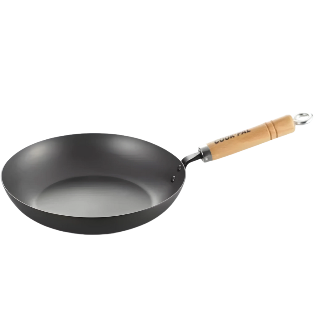 Poêle à frire Yoshikawa Cook-Pal Ren en acier au carbone nitruré 28 cm – Fabriquée au Japon
