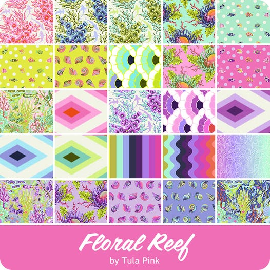 Tula Pink - Floral Reef - 2.5" Design Roll - FB4DRTP.FLORAL