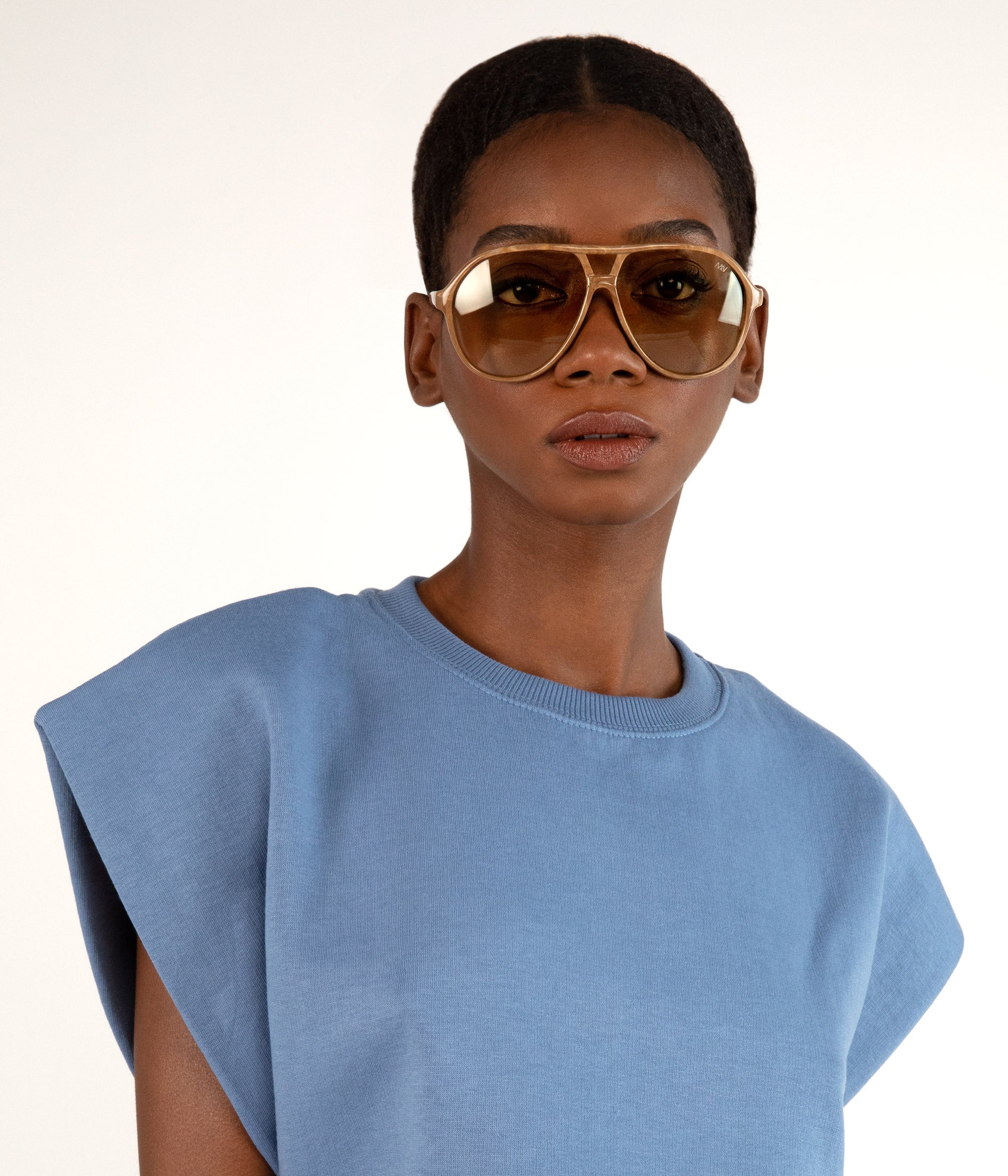 Lunettes de soleil aviateur marron ELLIS