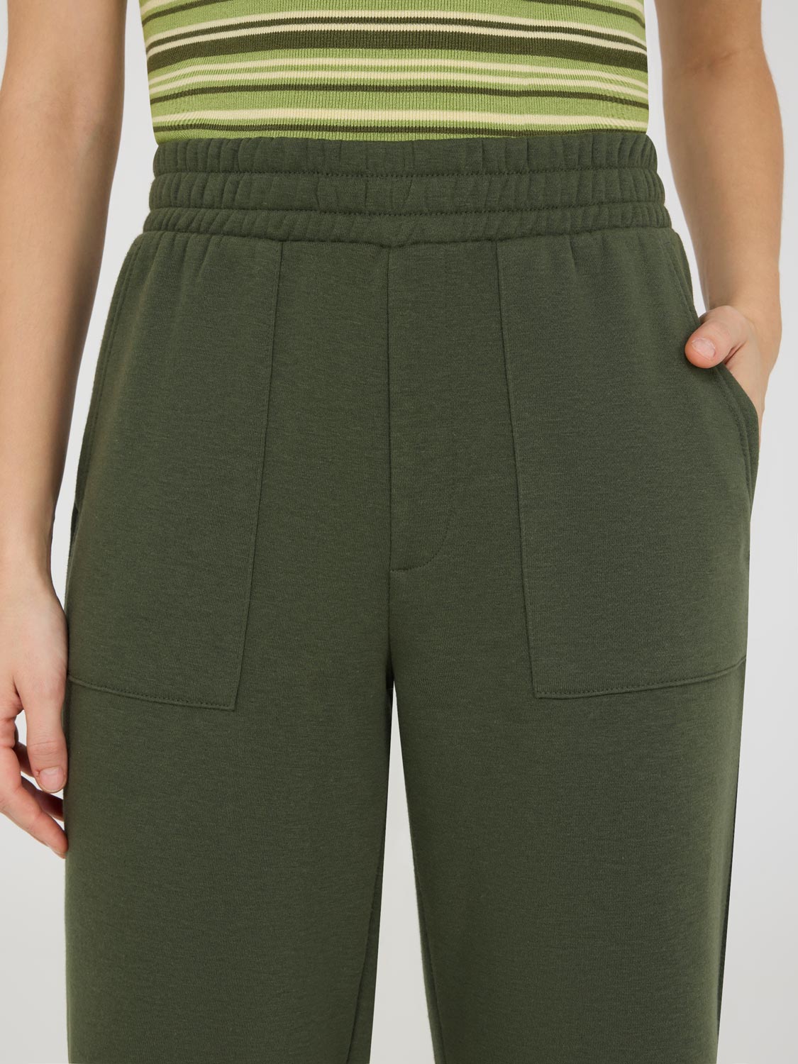 Pantalon polaire à jambes larges
